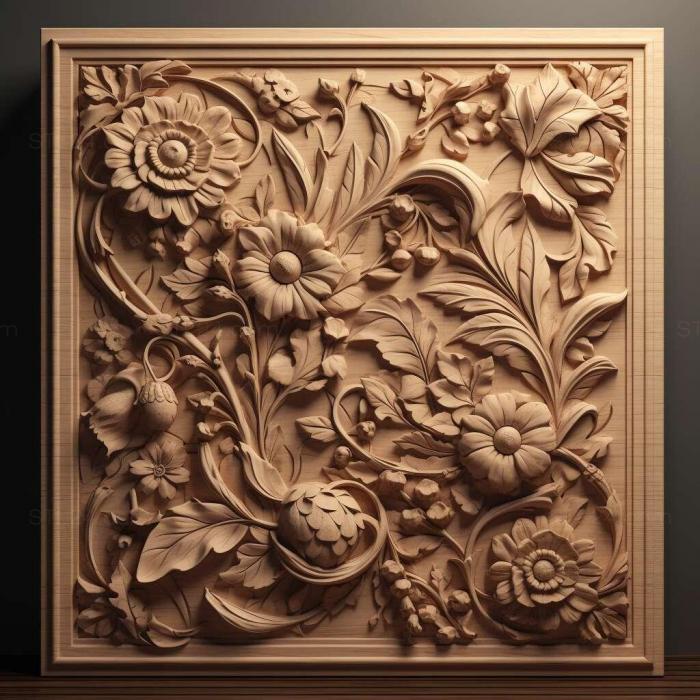 Patterns and decorations (stl beige 1, PATTERN_2525) 3D models for cnc